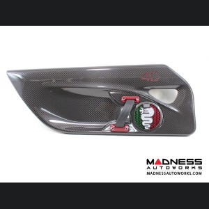 Alfa Romeo 4C Carbon Fiber Speaker Grill Covers - Alfa Logo in Italian Colors